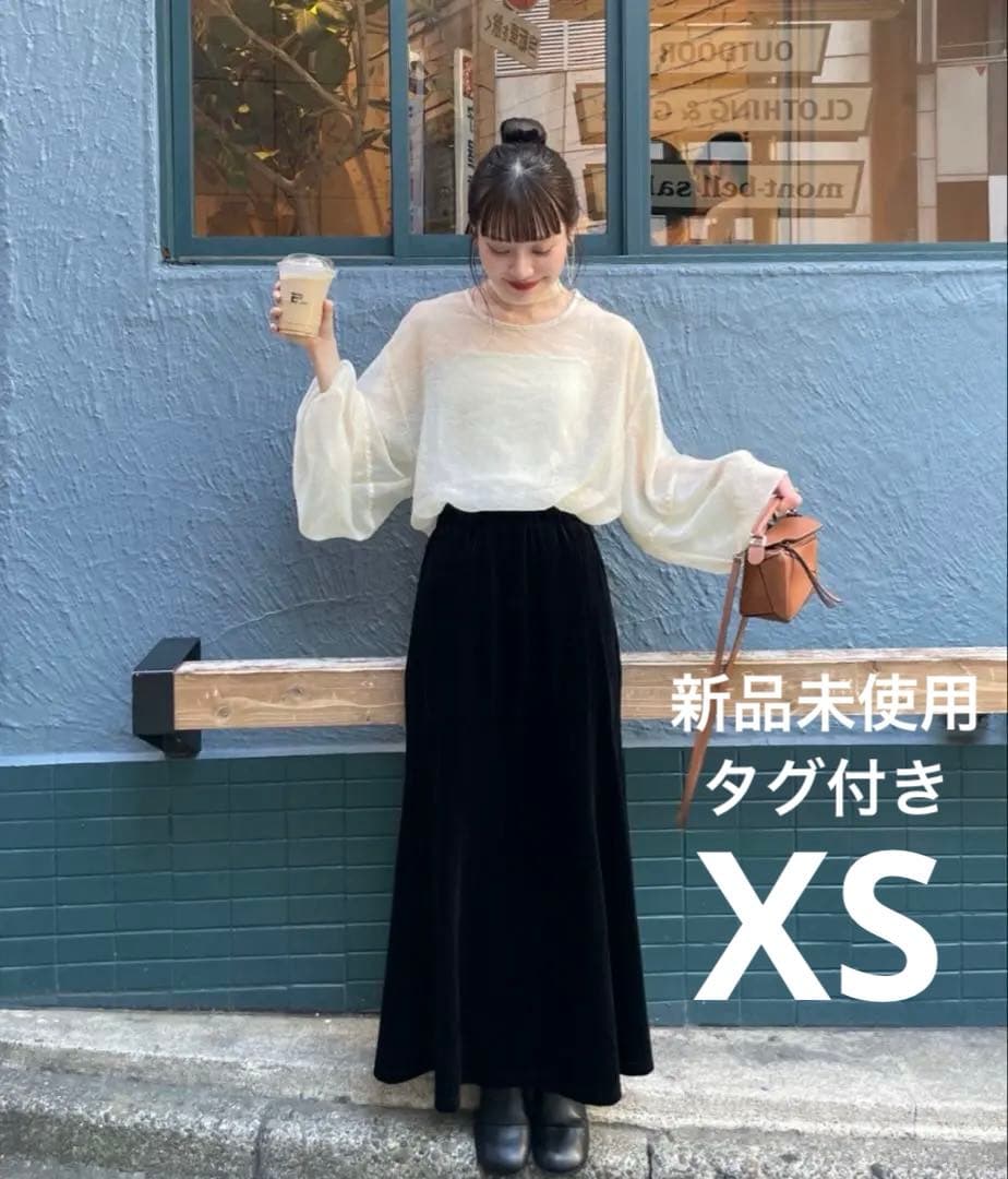 hinari ベロアマーメードスカート XS ブラック