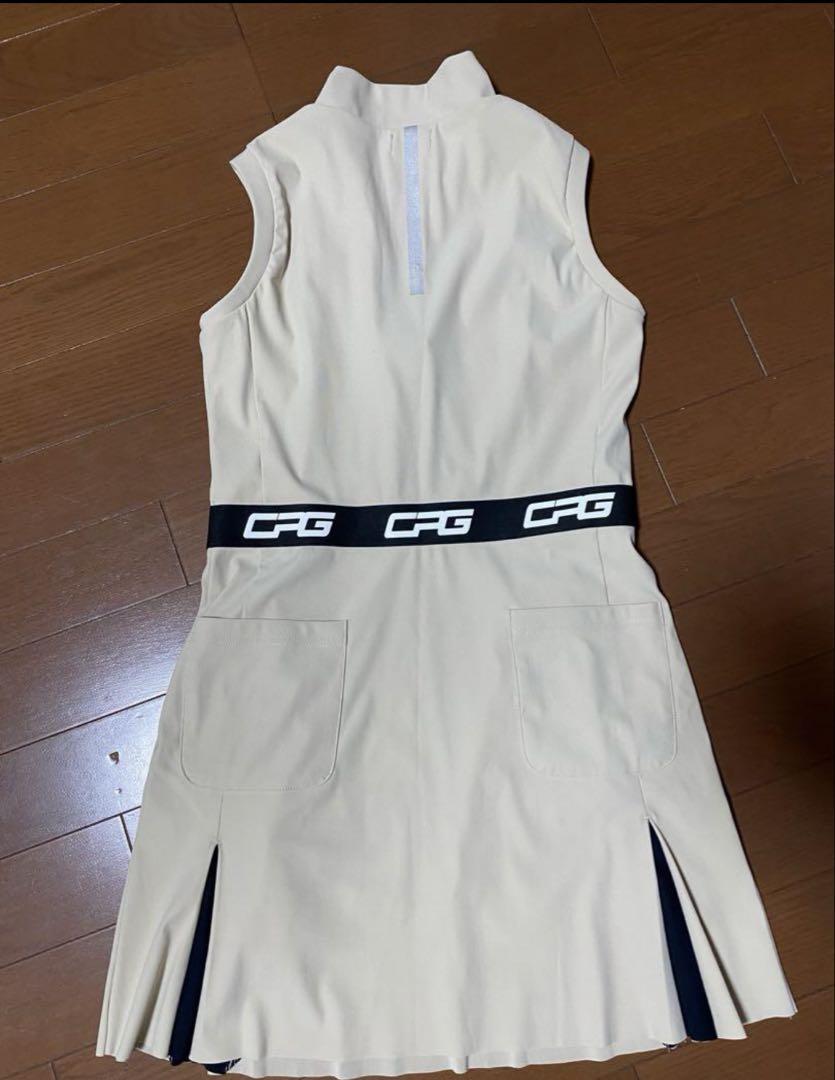 CPG ハーフジップワンピース レディース ゴルフ ワンピース ベージュ 完売 CPG ハーフジップワンピース レディース ゴルフ ワンピース