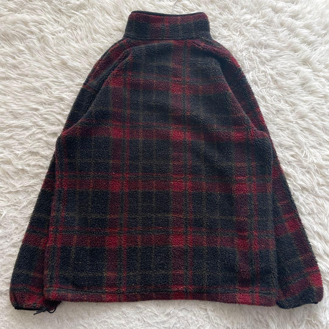 全国送料無料。 L.L.Bean チェック プルオーバー ボア フリース ジャケットM L.L.Bean