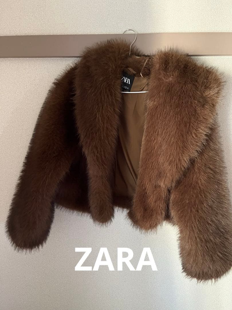 ZARA ブラウンファーコート MサイズM・ZARA