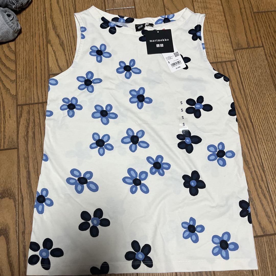 フラワープリントTシャツウニッコ カットソー 半袖 クルーネック