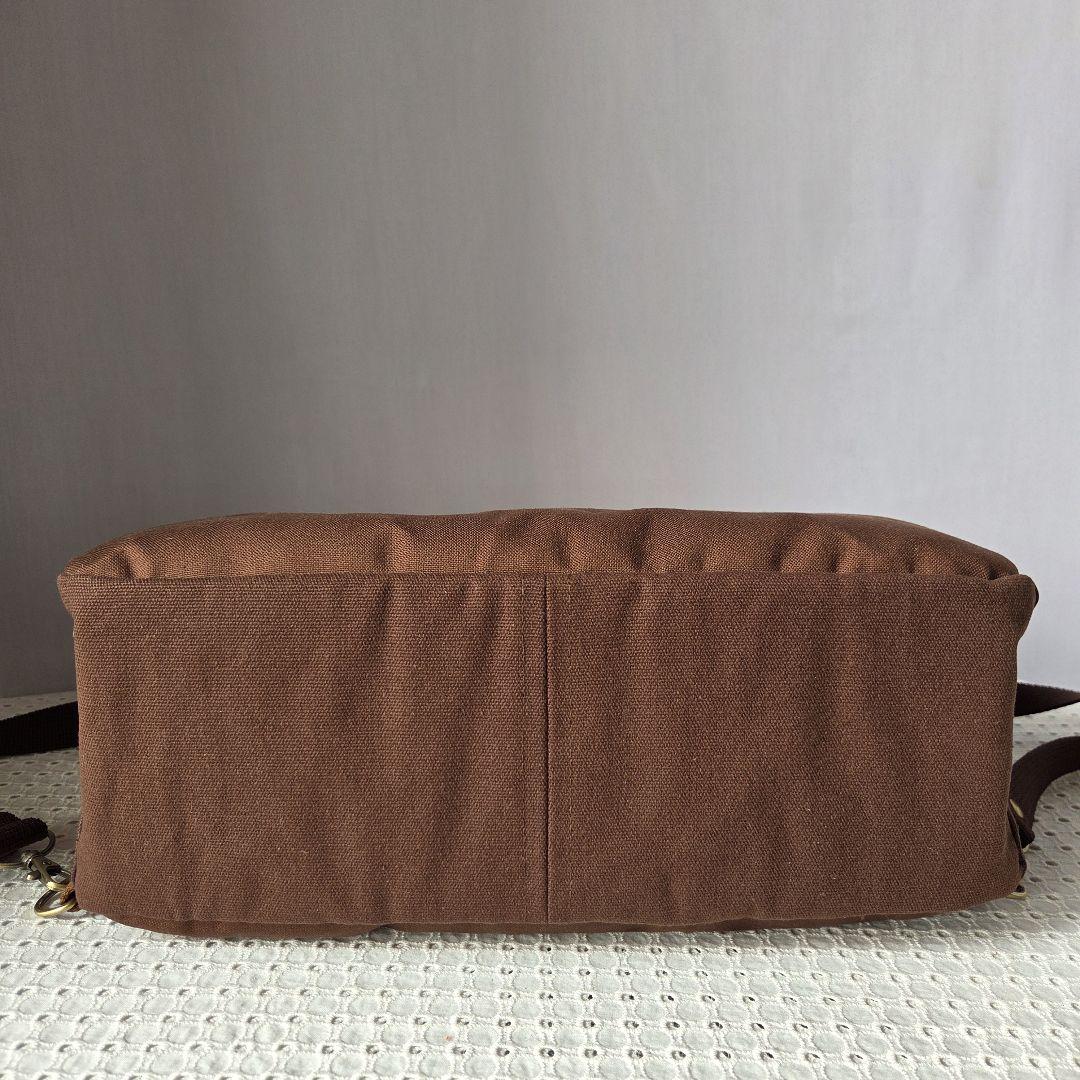 queenbee　ボストン型3way バッグ（L）帆布×ドット