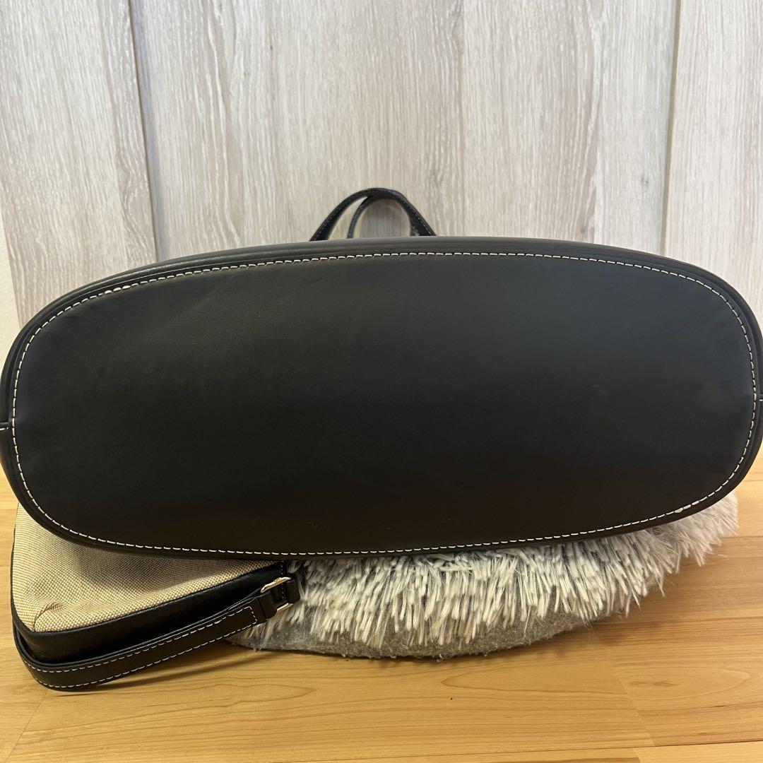 美品 KITAMURA キタムラ トートバッグ ネイビー シボ革 A4収納可