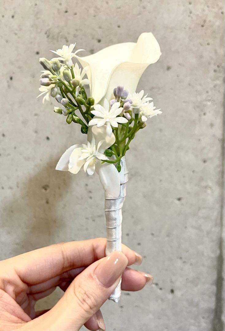 アーティフィシャルフラワーブーケ　ブートニア　高品質　値下げしました！ ブーケ アーティフィシャルフラワー ブートニア