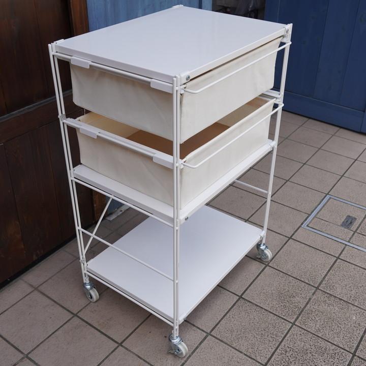 2022新品 無印良品 引き出し付 3段 スチールユニットシェルフ キッチンワゴン シンプル NTxfS-m54332310735 SALEお得