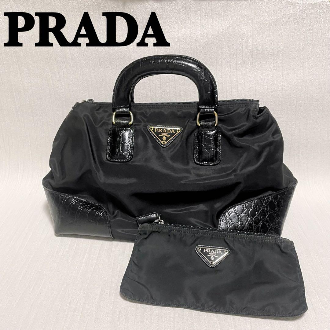 PRADA プラダ テスートナイロン ハンドバッグ アクセサリー