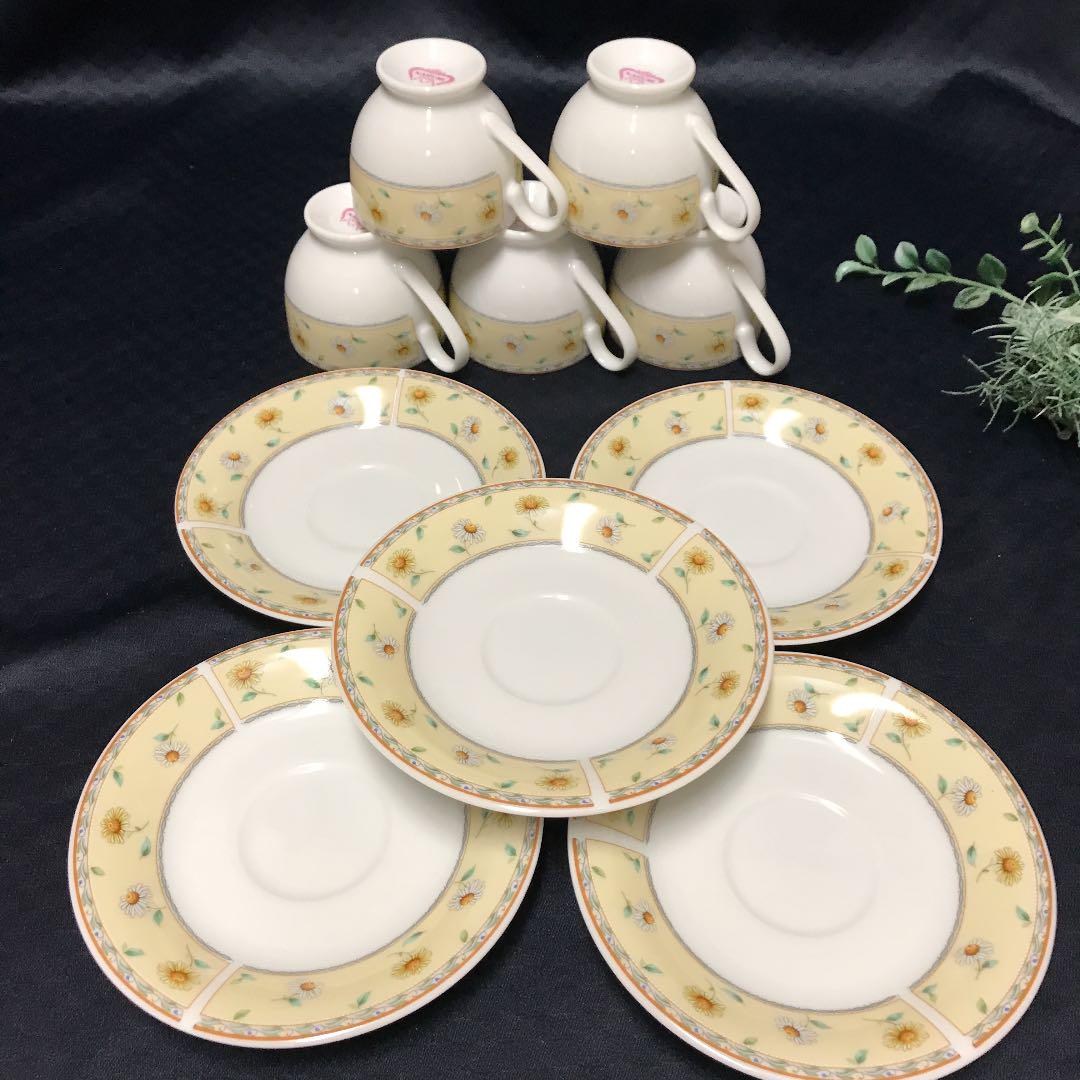 新品 ナルミカップ&ソーサー 5客 マーガレット オールドナルミ - メルカリ