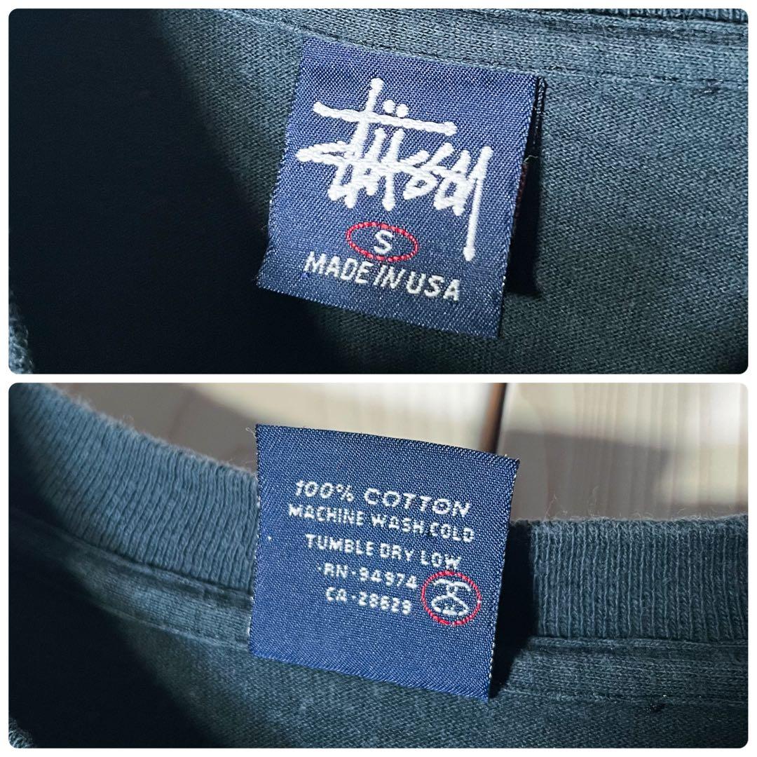 【良品 USA製 90s S】ステューシー 菱形 SSリンク Tシャツ 黒 【良品 USA製 90s S】ステューシー 菱形 SSリンク Tシャツ 黒