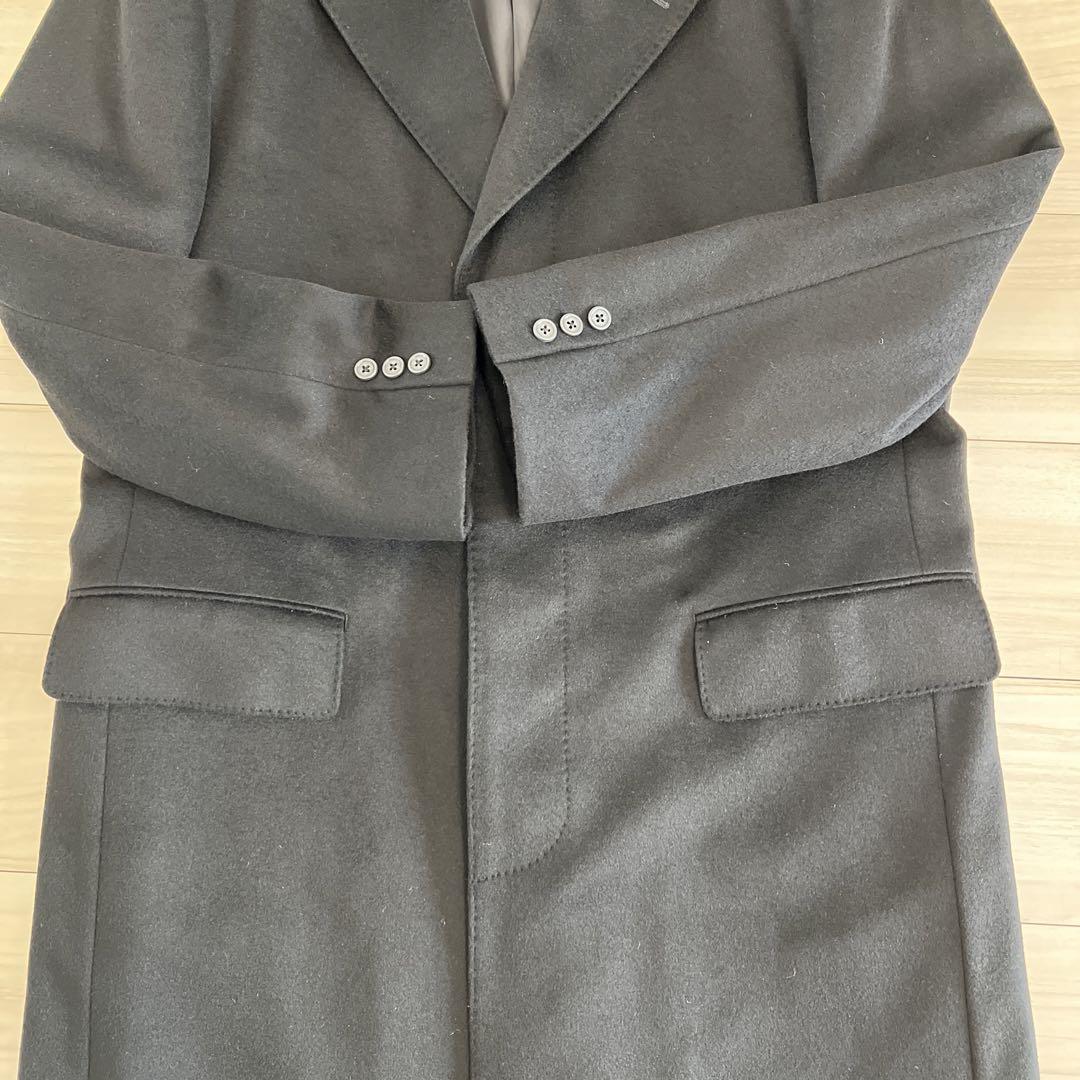 超美品　カシミヤ100% チェスターコート 黒　オンワード　日本製