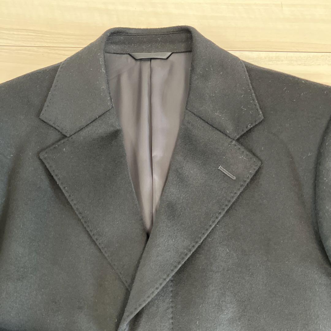 超美品　カシミヤ100% チェスターコート 黒　オンワード　日本製