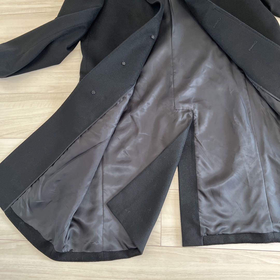 超美品　カシミヤ100% チェスターコート 黒　オンワード　日本製