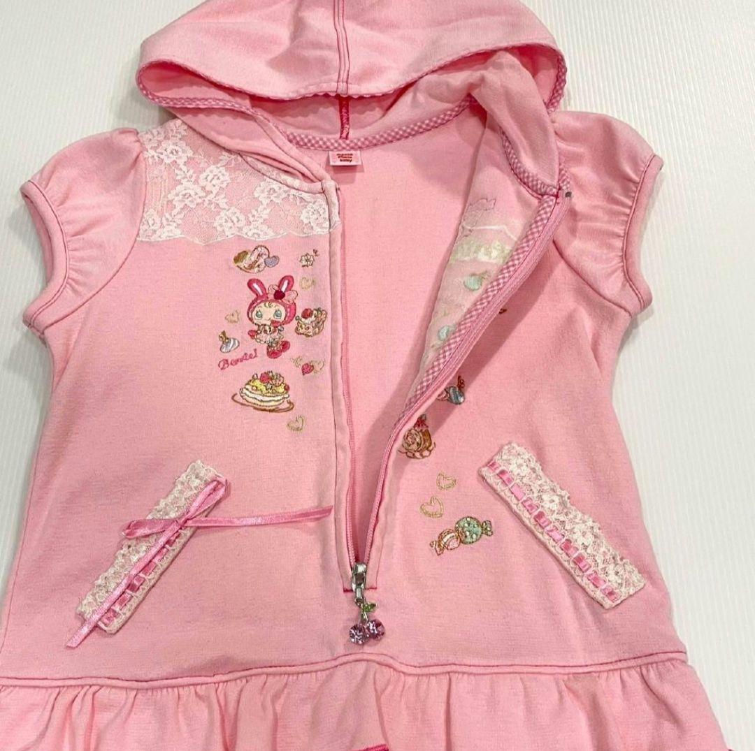 ★メゾピアノ★激レア 希少 平成レトロ ワンピース ベリエちゃん ピンク 100 ★メゾピアノ★激レア 希少 平成レトロ ワンピース ベリエちゃん ピンク 100