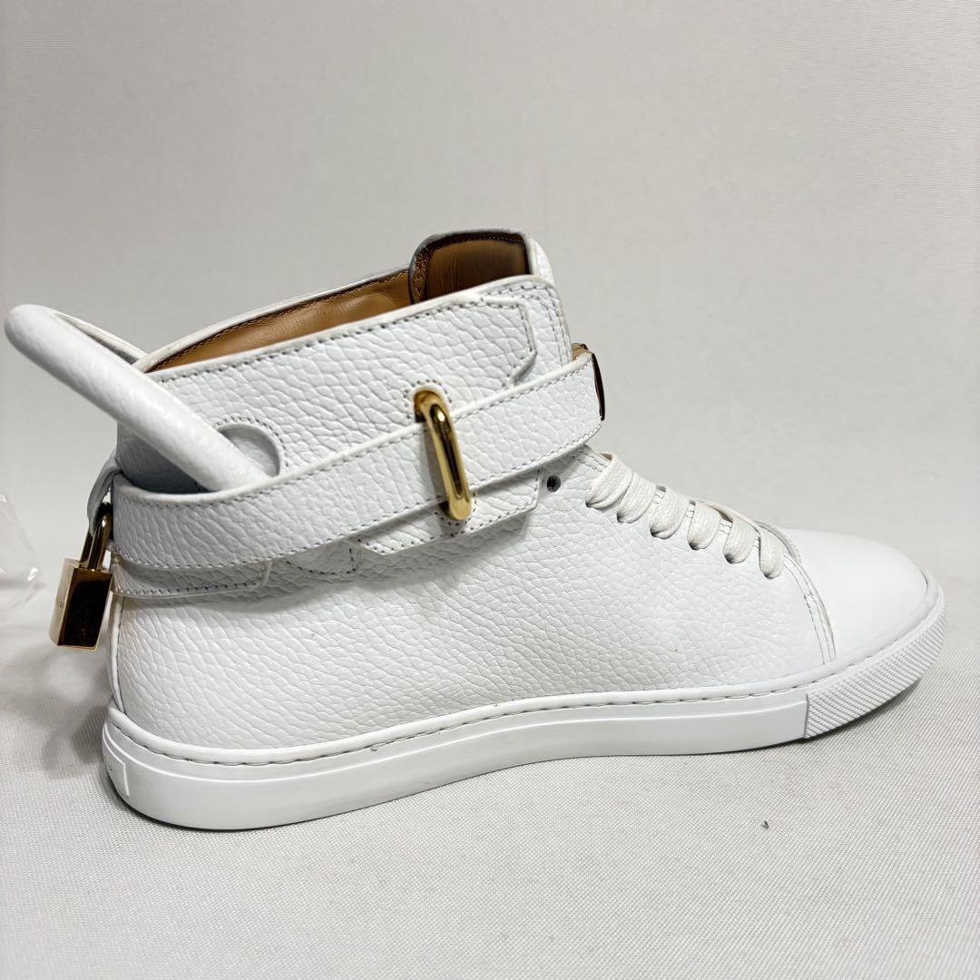 スニーカー【BUSCEMI】関税込送料無料 ハイカット 装飾付き 無地 BUSCEMI ブシェミ パドロック エンボスレザー ハイカット