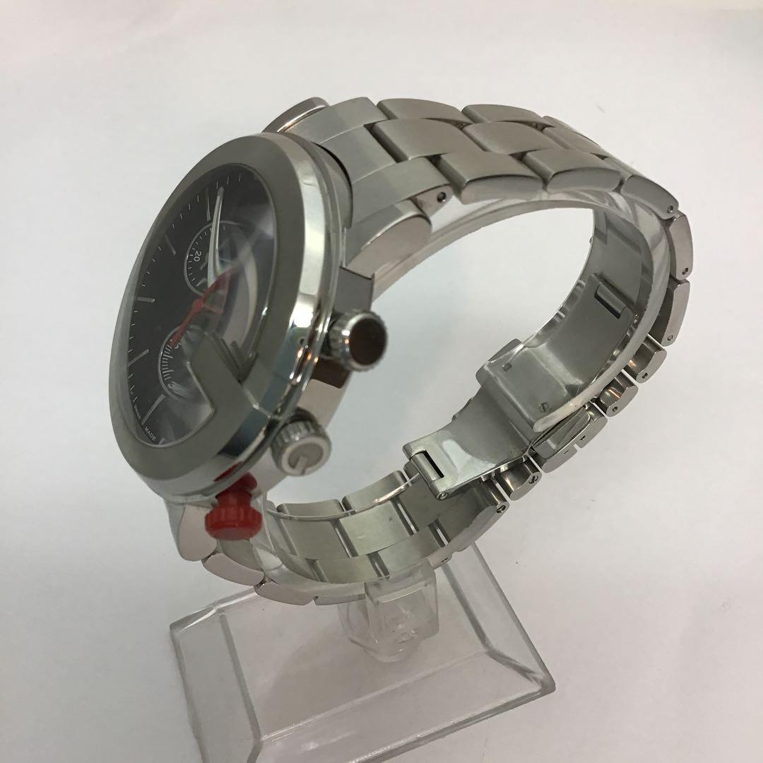 GUCCI グッチ‼️クロノグラフ クォーツブラックダイヤル 赤