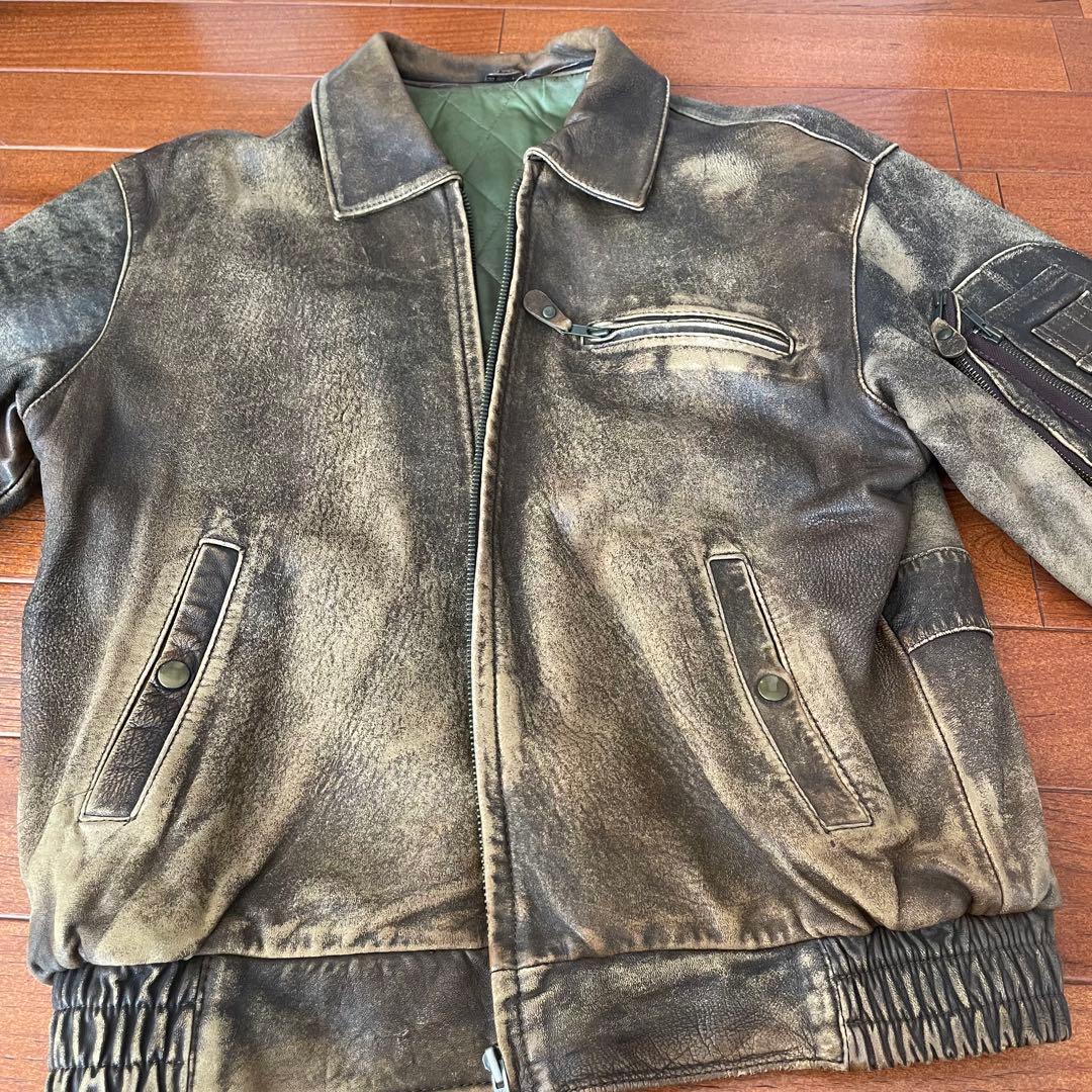 ヴィンテージ ダークブラウン レザージャケット