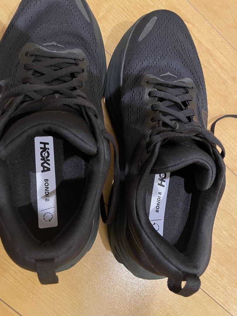 HOKA ブラック スニーカー　ボンダイ8 ワイド