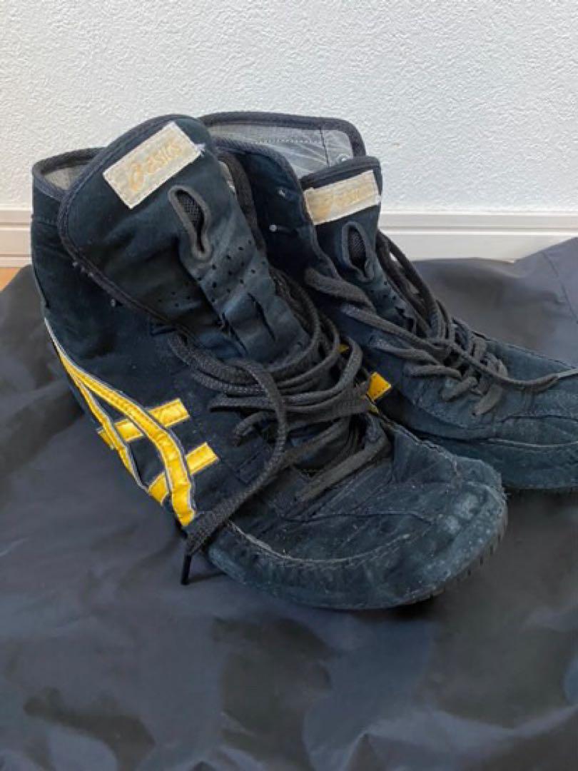 asics ボクシングシューズ 黒/黄色 ハイカット ASICS ボクシングシューズ 黒/黄 ハイカット - メルカリ