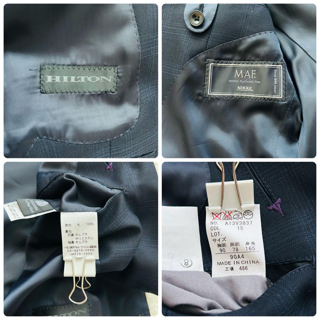 【美品】HILTON ヒルトン 高級MAF NIKKE スーツ セットアップ 美品】HILTON ヒルトン 高級MAF NIKKE スーツ セットアップ