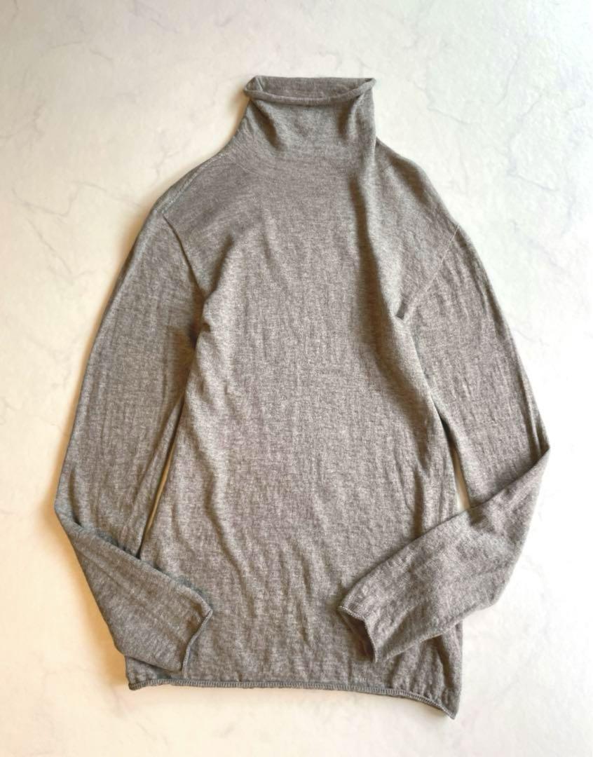美品♪PRISTINE タートルネックプルオーバー ヤク オーガニックコットン