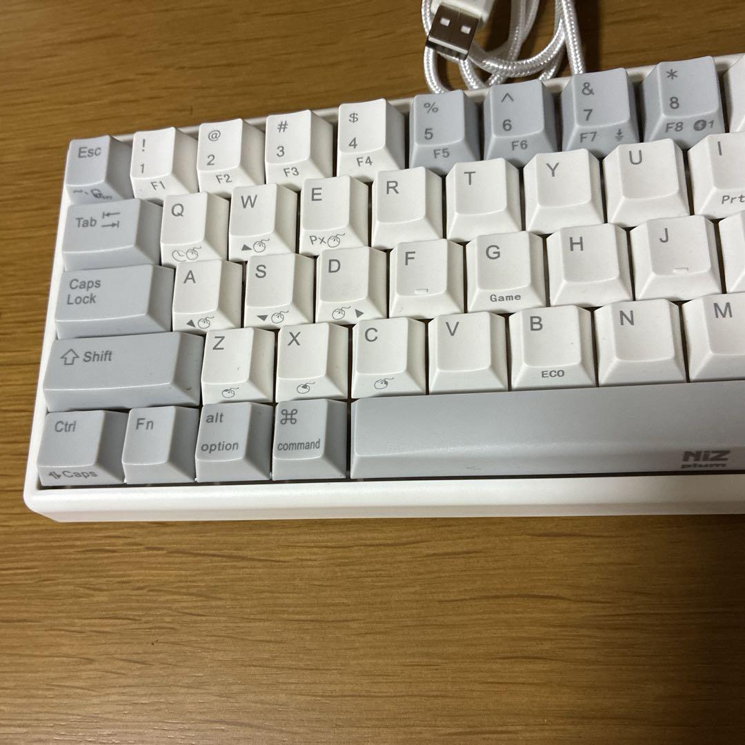plum NIZ 静電容量無接点方式キーボード 英語配列 ホワイト Atom66