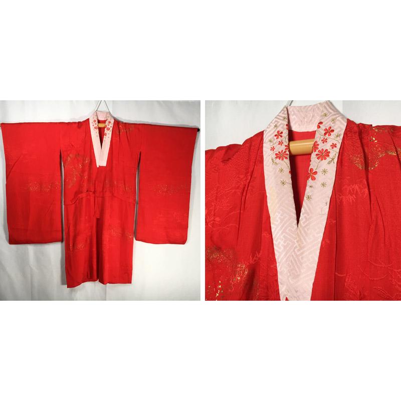 HOT安い お値下げ 女児 着物&丸帯&長襦袢&帯揚げ 銘仙 sZRw2-m54349206409 15mw4 七五三 七歳 爆買い