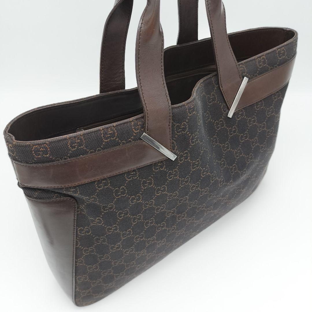極美品✨グッチ トートバッグ ダークブラウン 画像3