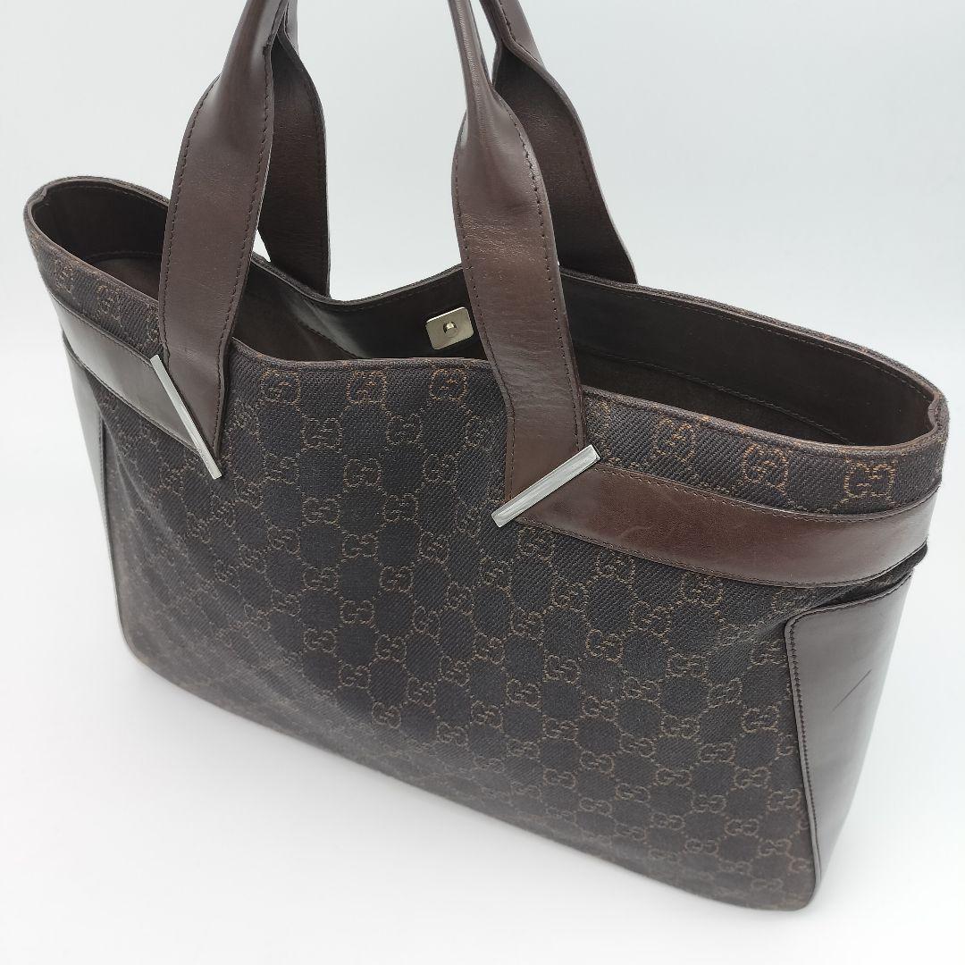 極美品✨グッチ トートバッグ ダークブラウン 画像4