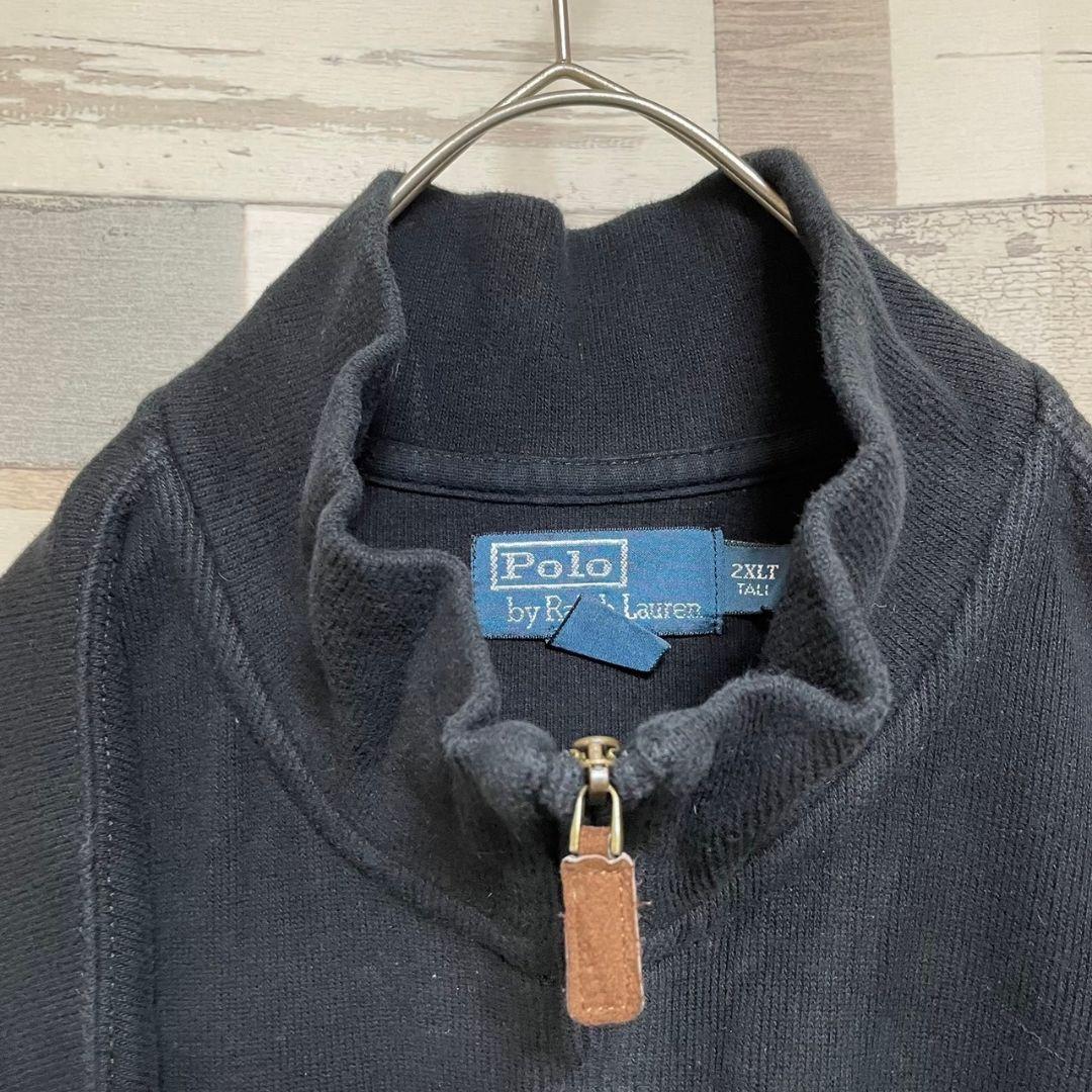 YO9　POLO Ralph Lauren　ハーフジップスウェット【2XLT】黒 io.eteclab.net