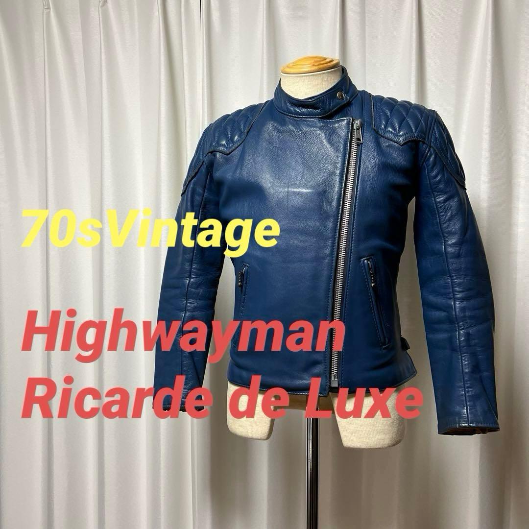 70sVintage ハイウェイマン リカルド ブルー レディースL Lewis leather