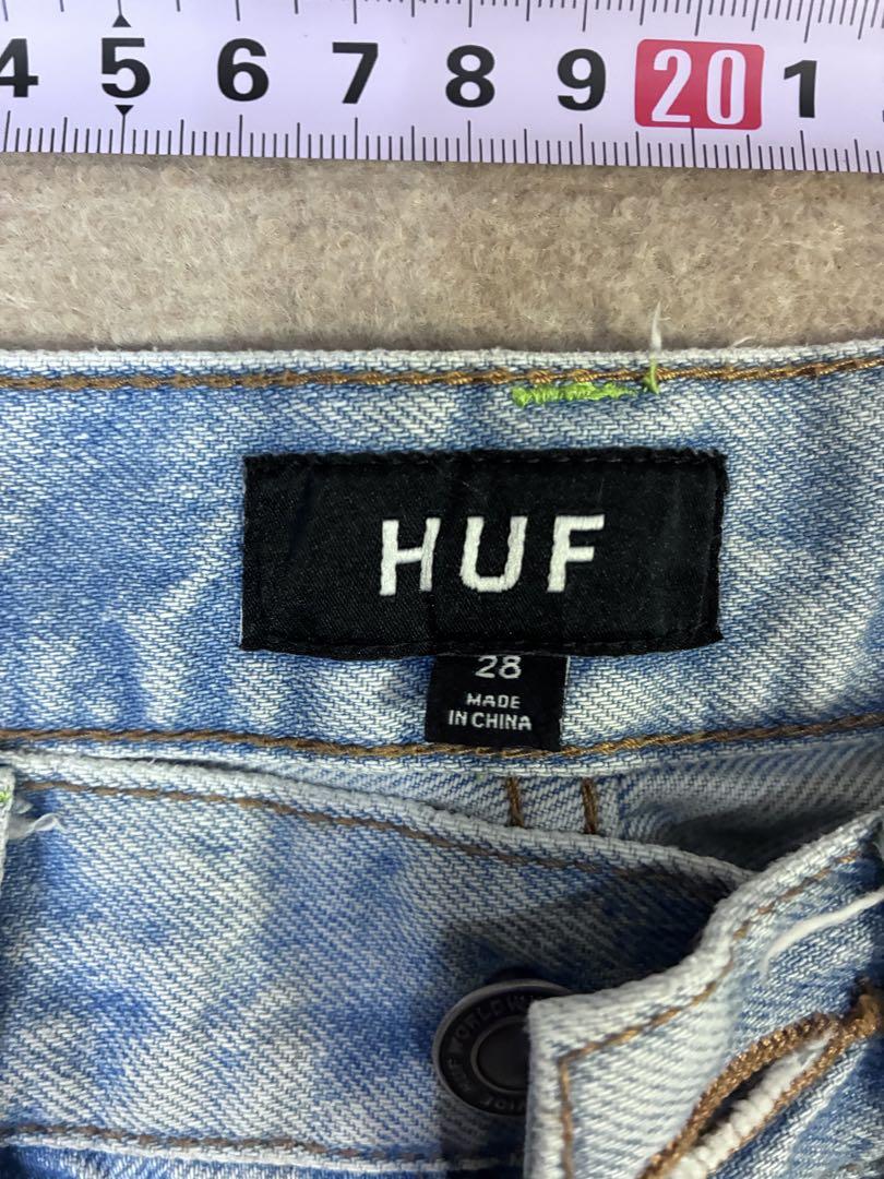 HUF ライトブルーデニムパンツ HUF ストレートデニムパンツ ライトブルー - メルカリ
