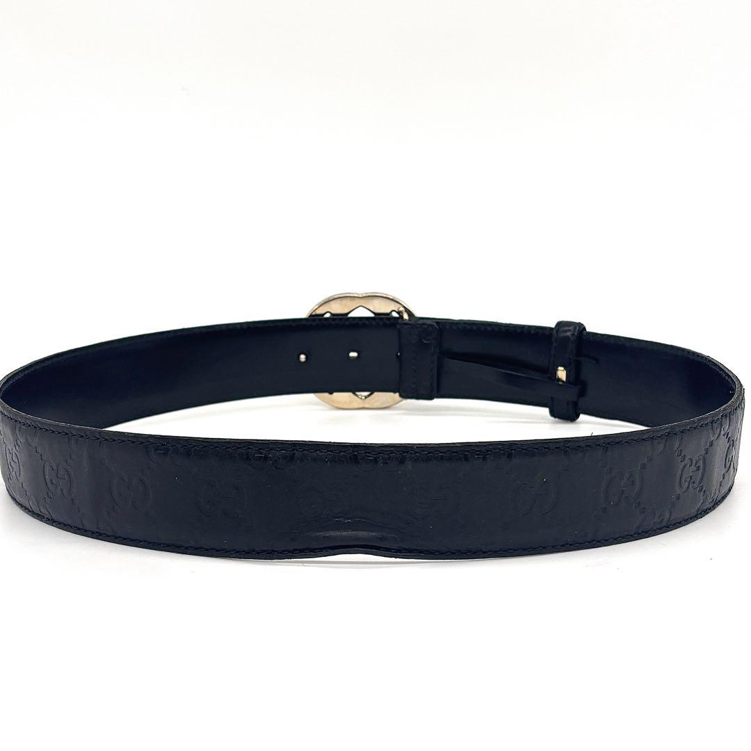 王道の一品✨ GUCCI　インターロッキング シマ GG柄 メンズ ブラック