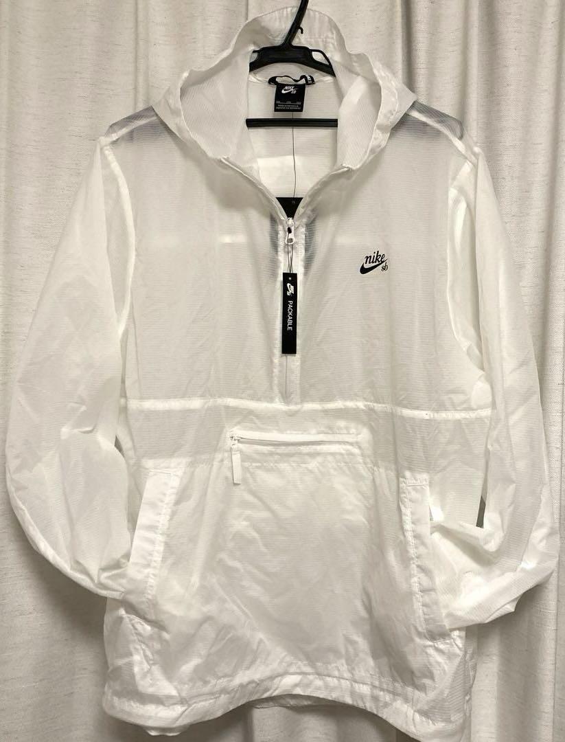 新品ナイキ SB パッカブル ナイロンジャケット　ウィンドブレーカー 2XL 白