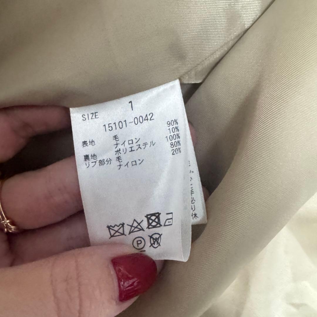 美品 CLANE RIB COLLAR WOOL LONG COAT 定価6.6 美品 CLANE RIB COLLAR WOOL LONG COAT 定価6.6