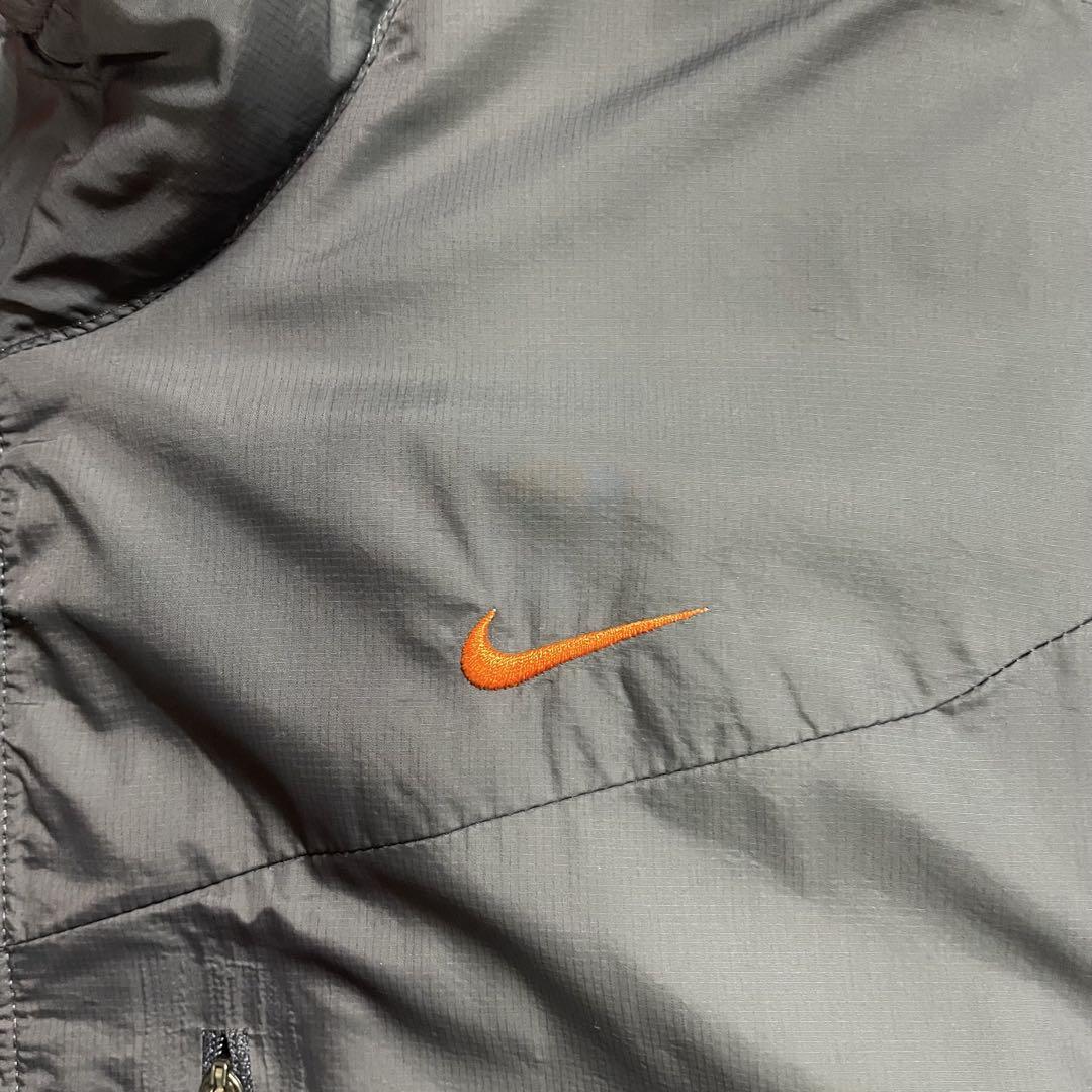 ジャケット・アウター NIKE nylon puffer jacket 00s gray orange