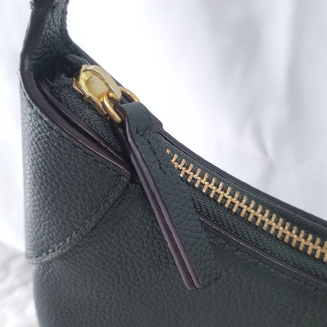 極美品✨ポロバイラルフローレン　ワンショルダー　ハーフムーン　グリーン×ゴールド 極美品✨ポロバイラルフローレン ワンショルダー ハーフムーン