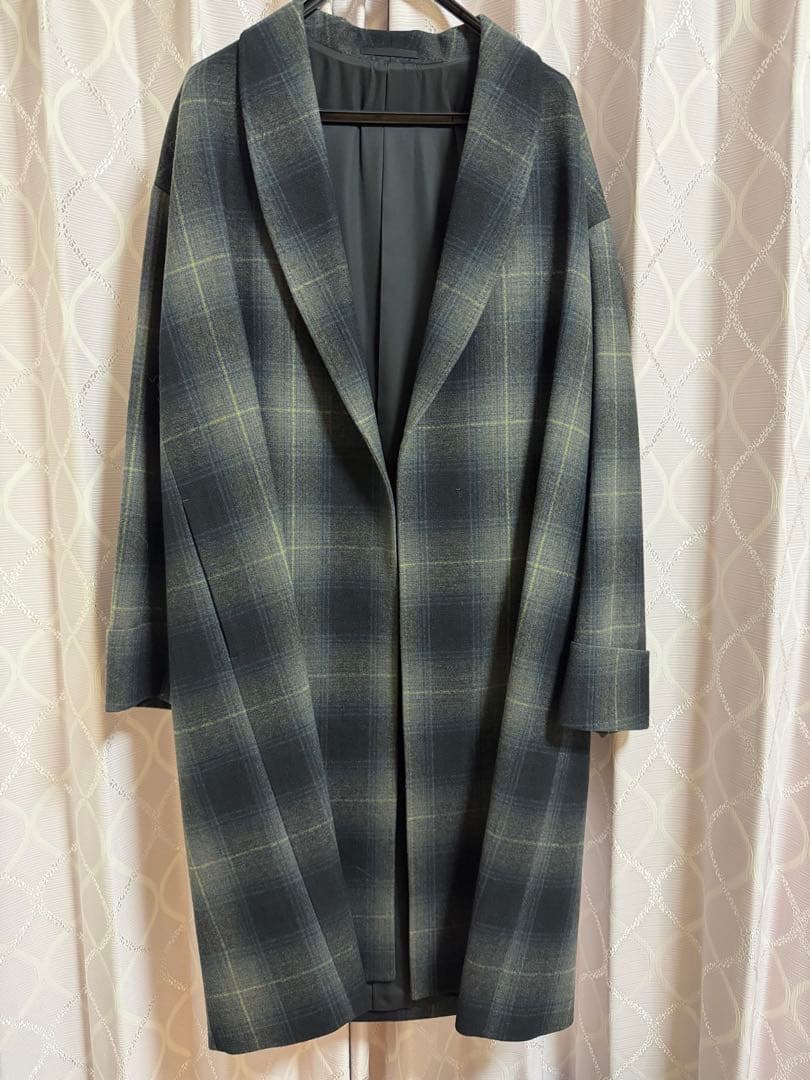 ラッドミュージシャン チェック ガウンコートS LAD MUSICIAN