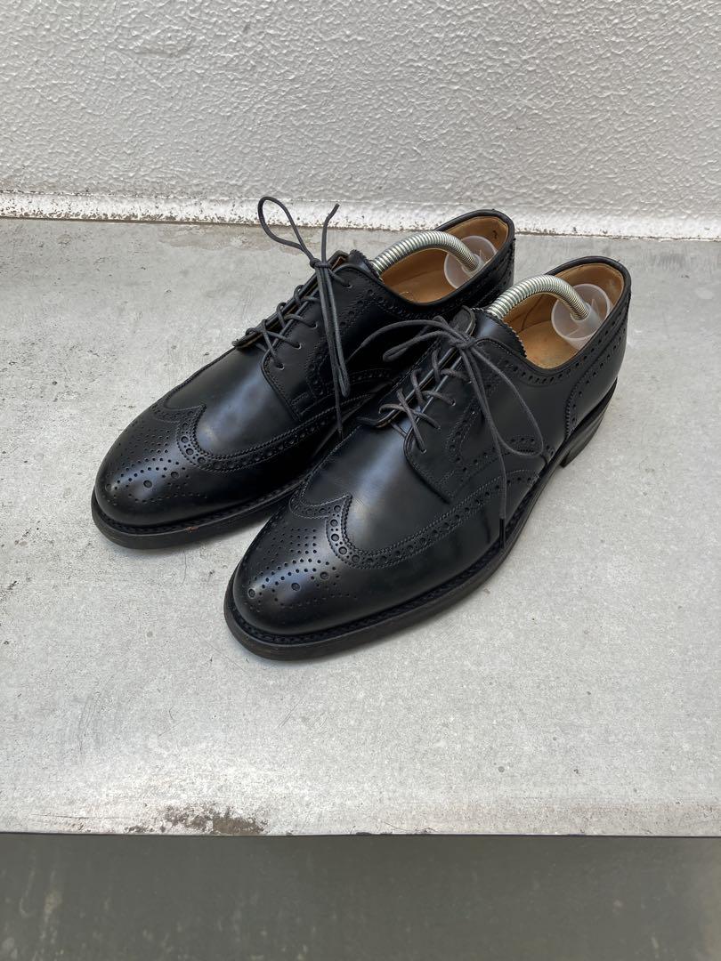 クロケット&ジョーンズ　ウイングチップ　レザーシューズ7.5Eウィズ