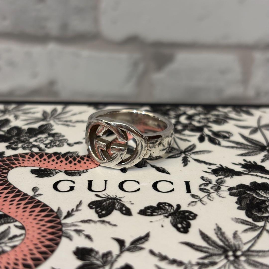 GUCCI リング 9号 インターロッキング シルバー - メルカリ