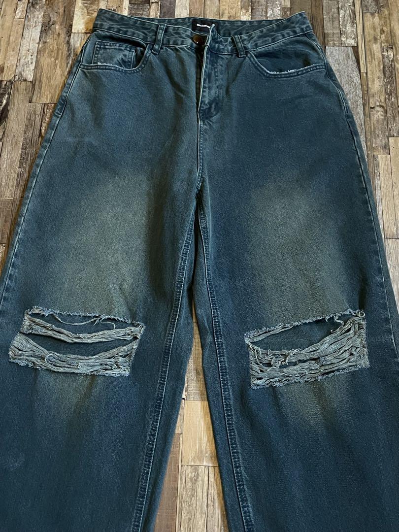 「MAISONPRINCE」Blue WIDE Damage Wash デニム