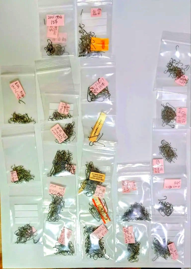 フライフィッシング フック23種類980本 1100本在中