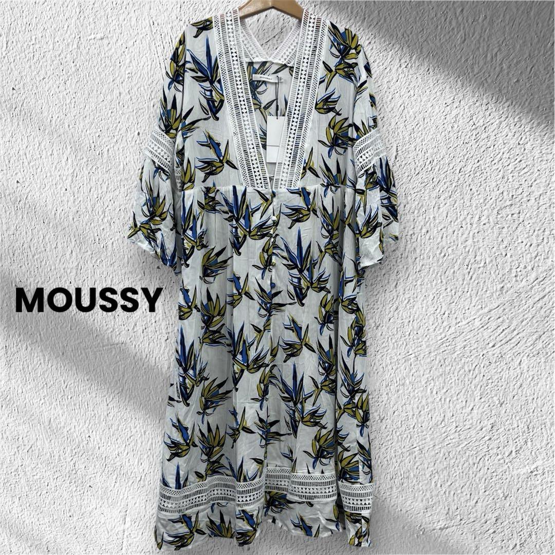 未使用品 moussy WAIST LOOP 石原さとみ　花柄ガウン ワンピース