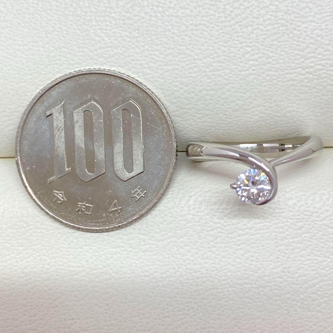 Pt900　天然ダイヤモンドリング　D0.314ct　サイズ7号　4.4ｇ