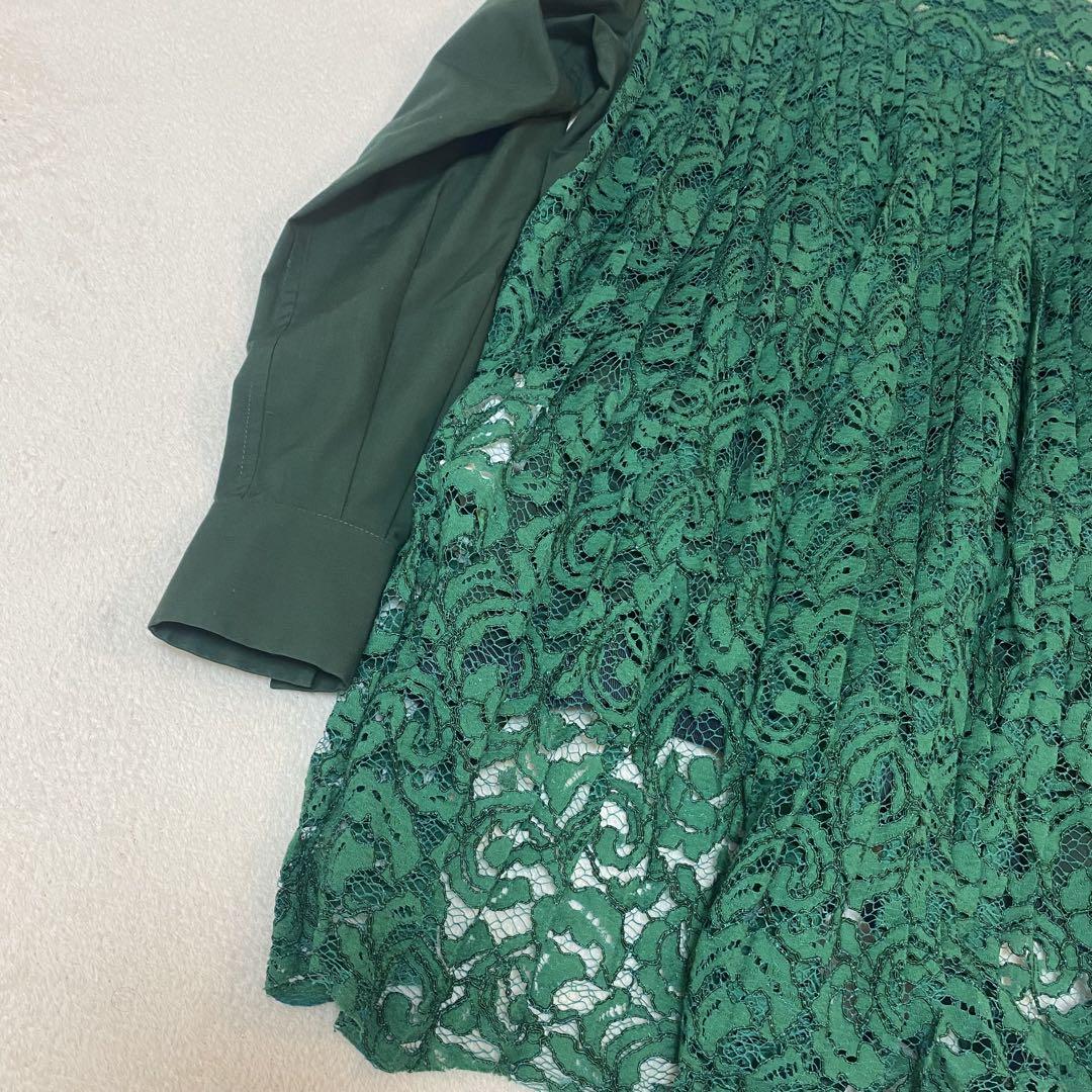 sacai バックレース コットン ブラウス 異素材 ドッキング ベルト 花柄 sacai バックレース コットン ブラウス 異素材 ドッキング