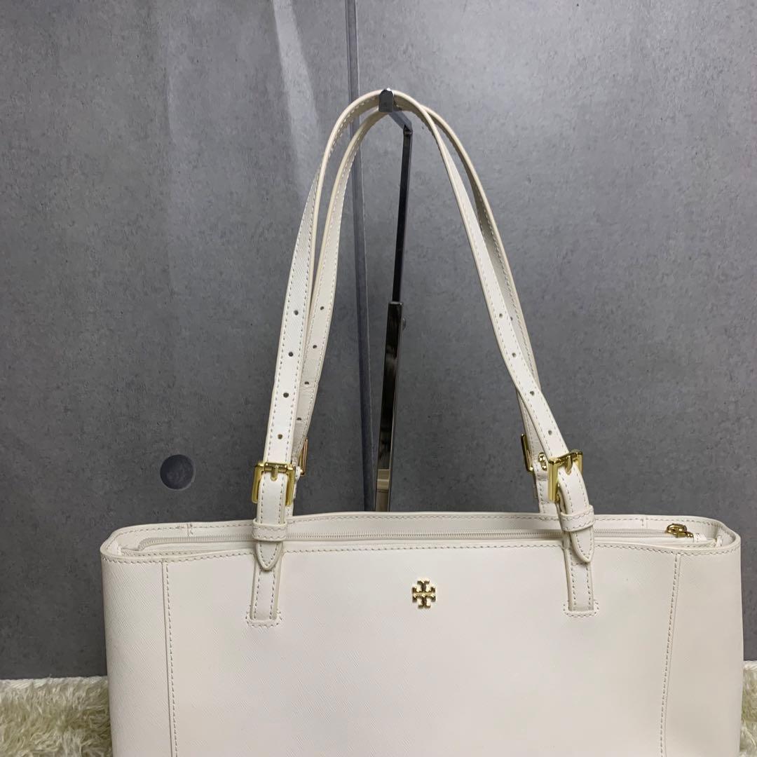 人気新品 トリーバーチ サフィアーノレザー トートバッグ 白 ホワイト