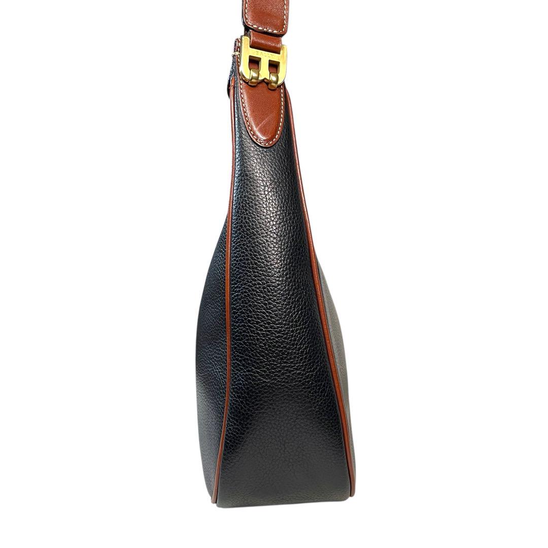 収納袋付 美品 BALLY バリー ショルダーバッグ ワンショルダー レザー 黒 収納袋付 美品 BALLY バリー ショルダーバッグ ワンショルダー