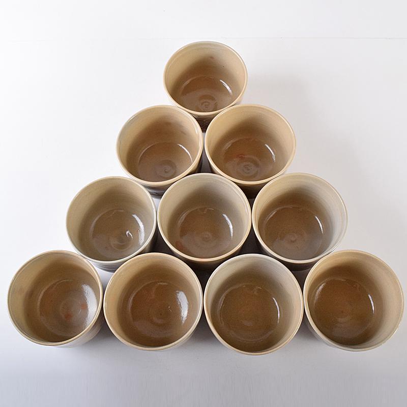 茶道具 赤膚焼 大塩正人造 御本立鶴 数茶碗 十客 共箱 D R7985B 茶道具 赤膚焼 大塩正人造 御本立鶴 数茶碗 十客 共箱 D R7985B