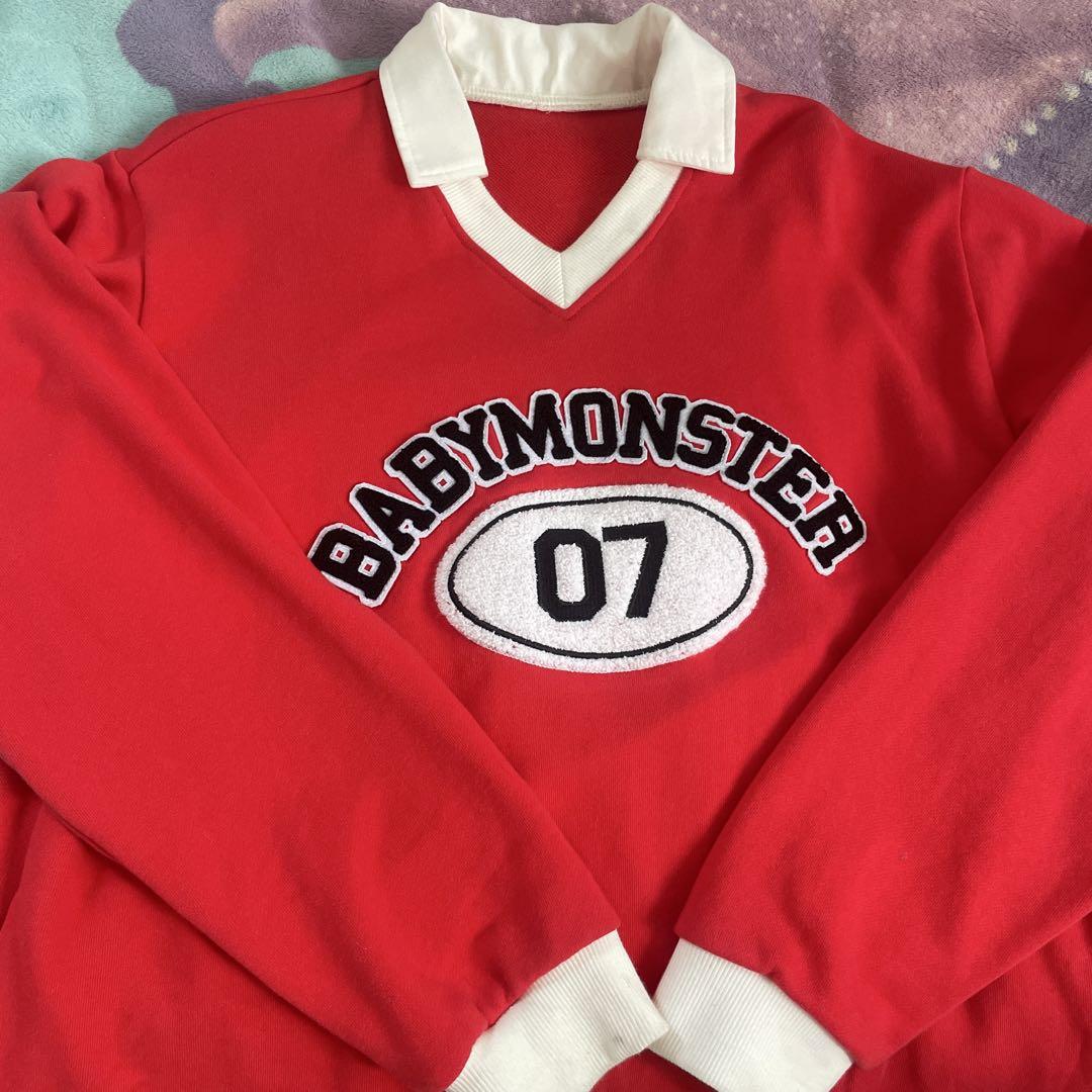 BABYMONSTER ロングスリーブシャツ RED 赤 ロングスリーブシャツ RED（M～XL） | BABYMONSTER ONLINE SHOP