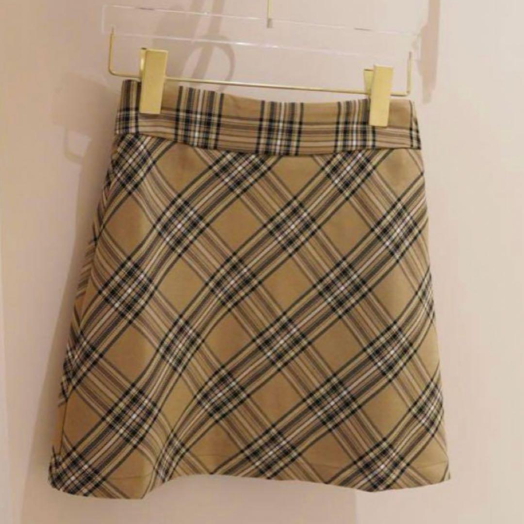 ROUGE by POMME d'amour plaid mini skirt