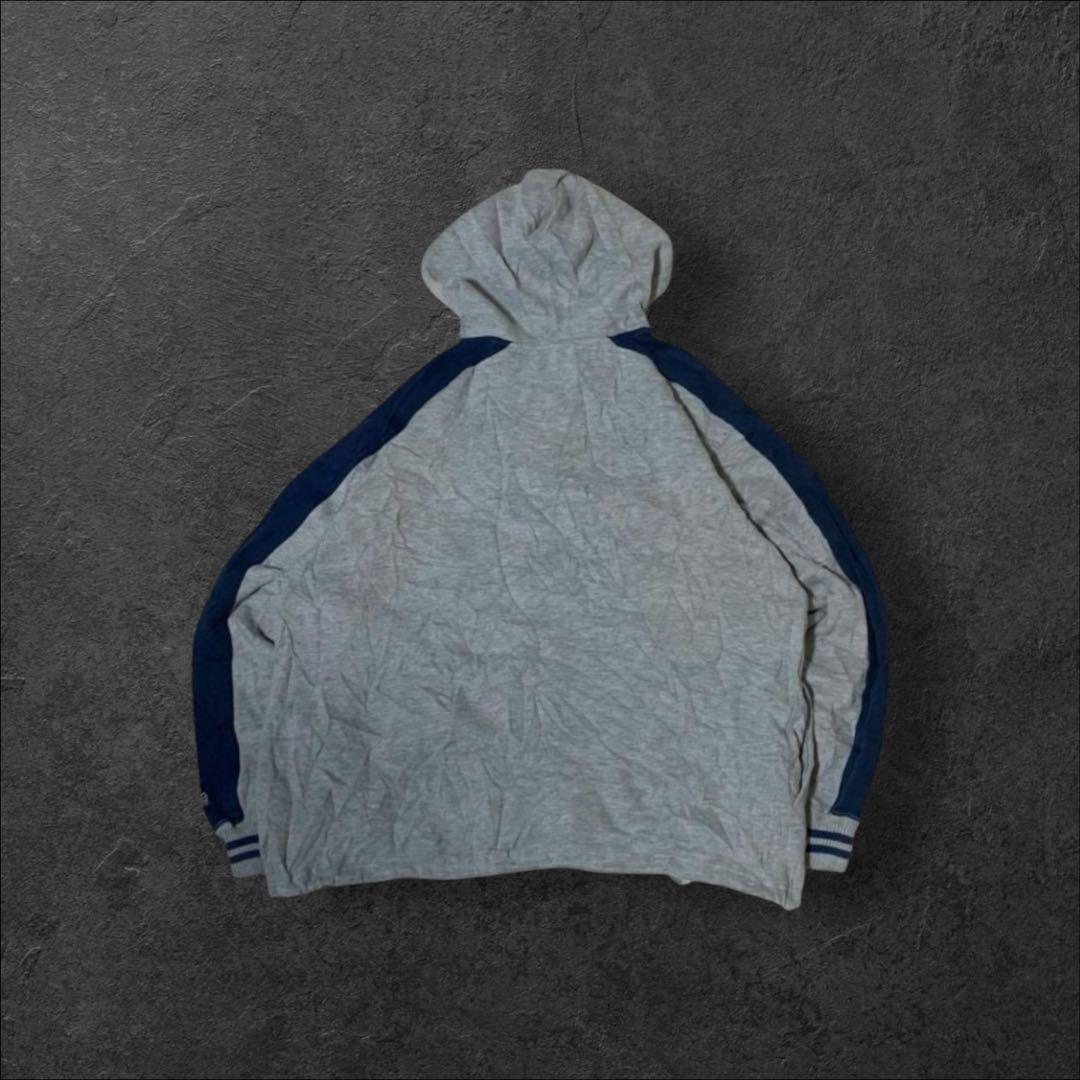 LeeNFLブロンコス古着スウェットプルオーバー刺繍ドローコードグレー/R159