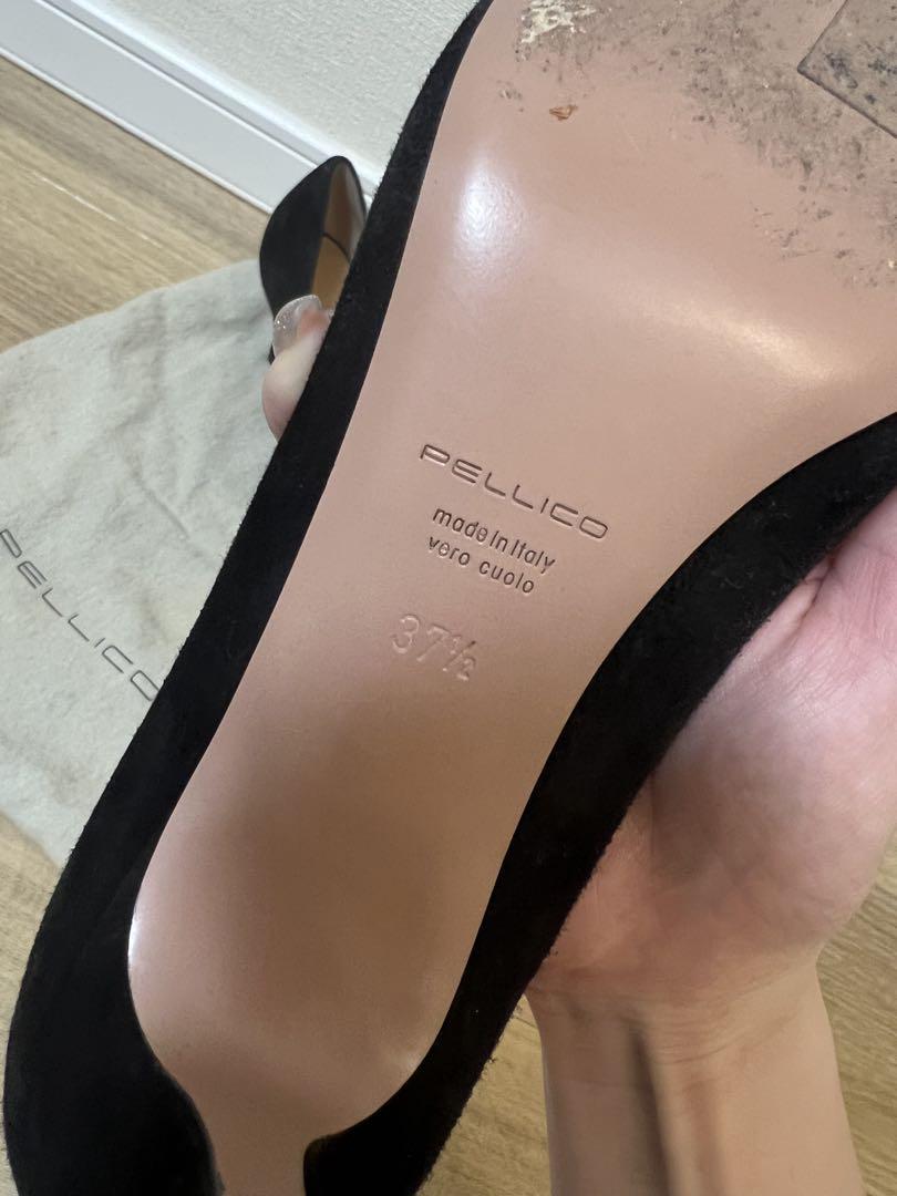 PELLICO ブラック ハイヒール ポインテッドトゥ